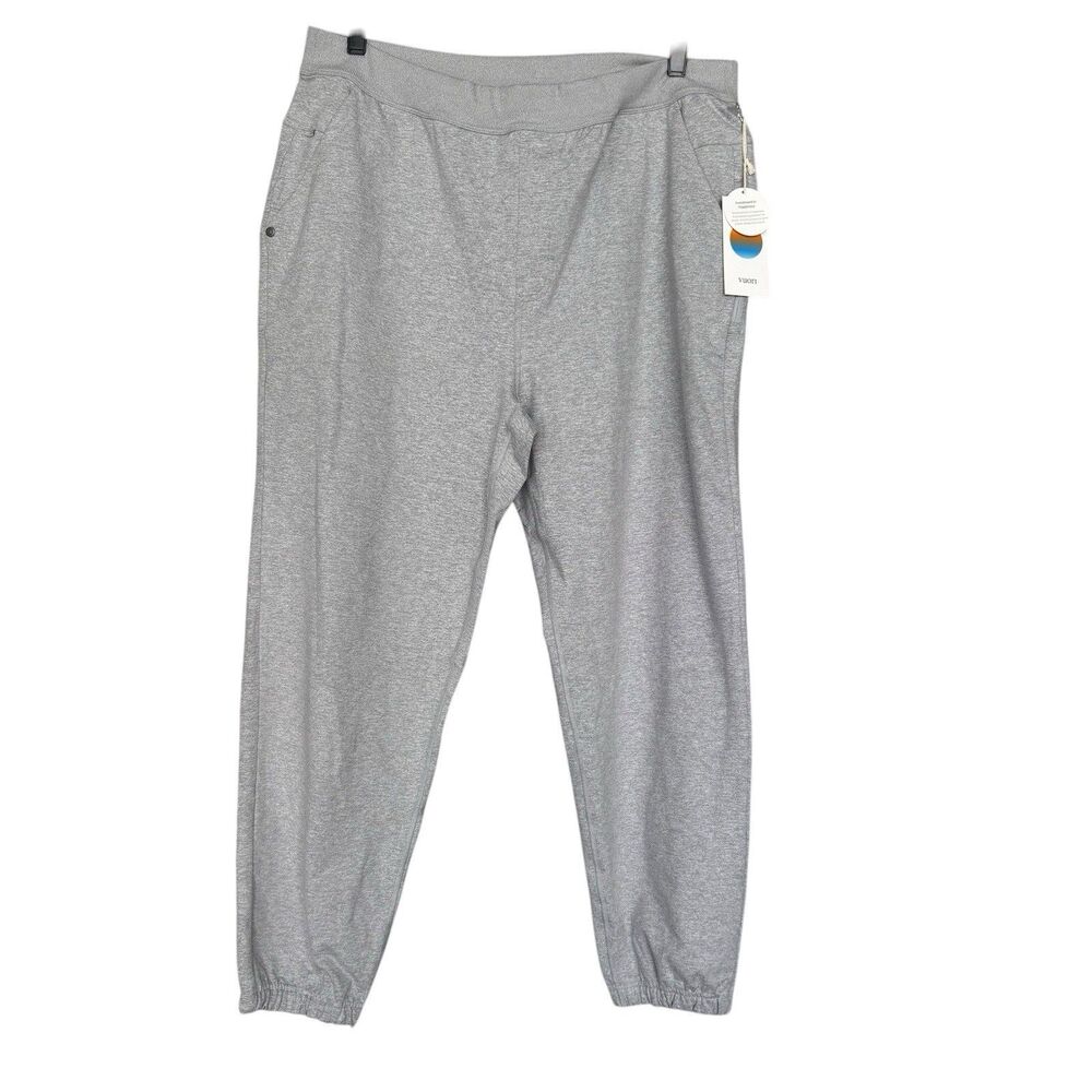 Vuori Men’s Coronado Sweatpant 28" Light Heather Grey V4066 Size XL New  $118
